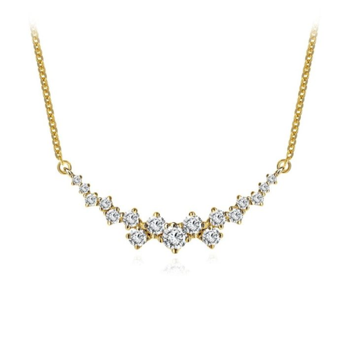 Vermeil plated Sterling Silver .66TW Lab Grown Fancy Necklace