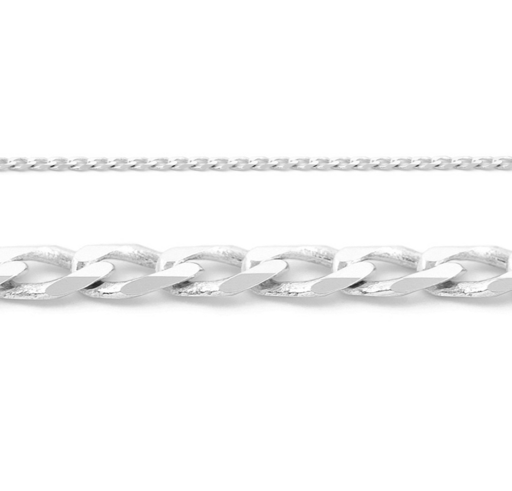 10kt White Gold 20'' Curb Chain