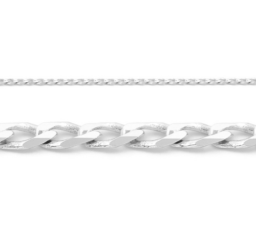 10kt White Gold 20'' Curb Chain