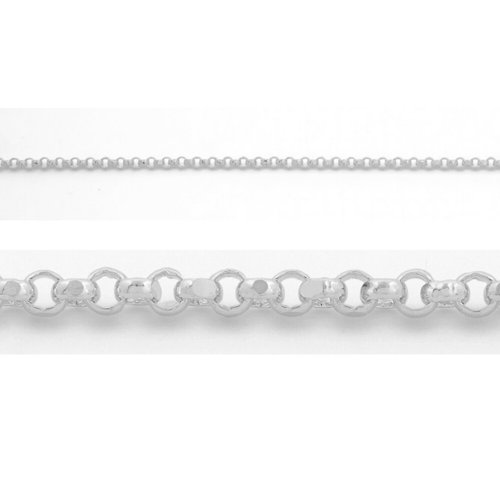 10kt White Gold 20'' Rolo Chain