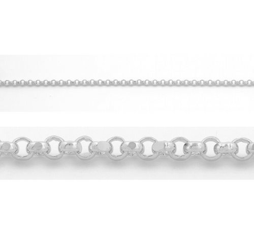 10kt White Gold 20'' Rolo Chain