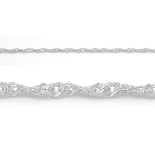 10kt White Gold 20'' Singapore Chain