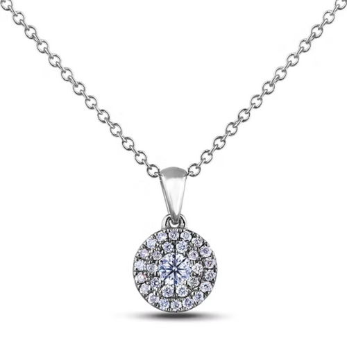10k White Gold .09 + .15ct Canadian Diamond Pendant