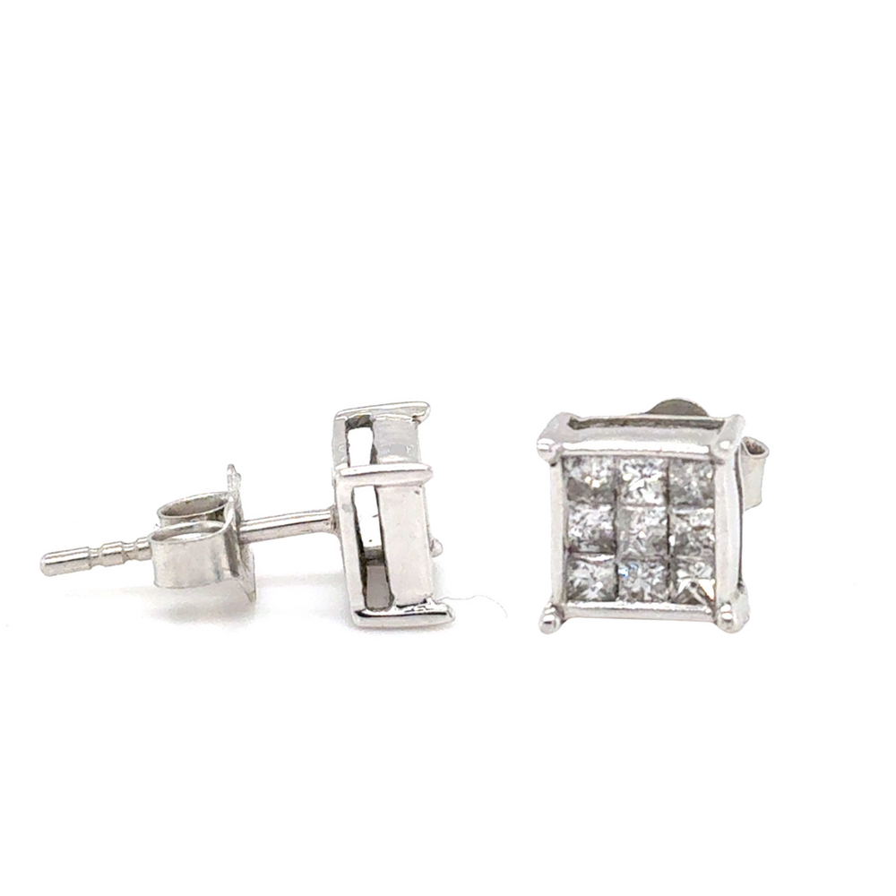 14kt White Gold .50ct Diamond Stud Earring