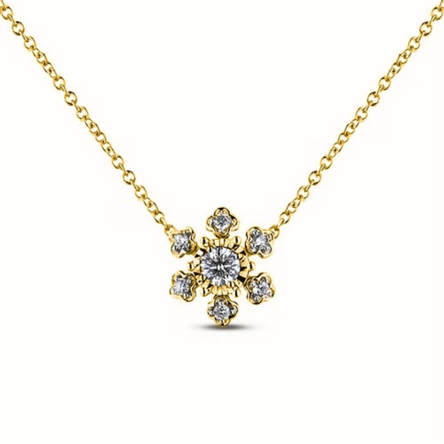 10k Yellow Gold .12 + .06ct Canadian Diamond Pendant