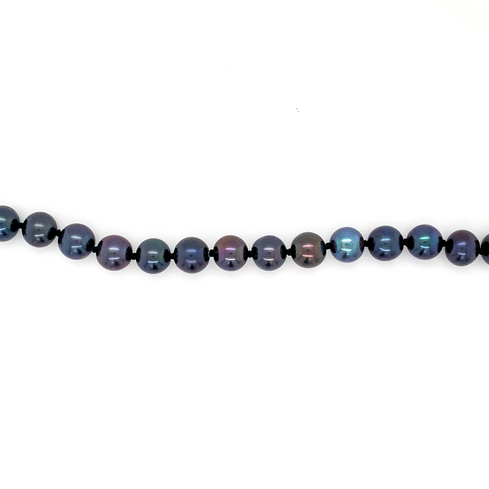14kt Yellow Gold Black Pearl Bracelet