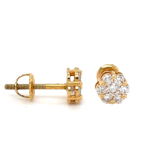 10kt Yellow Gold .82ct Diamond Stud Earring