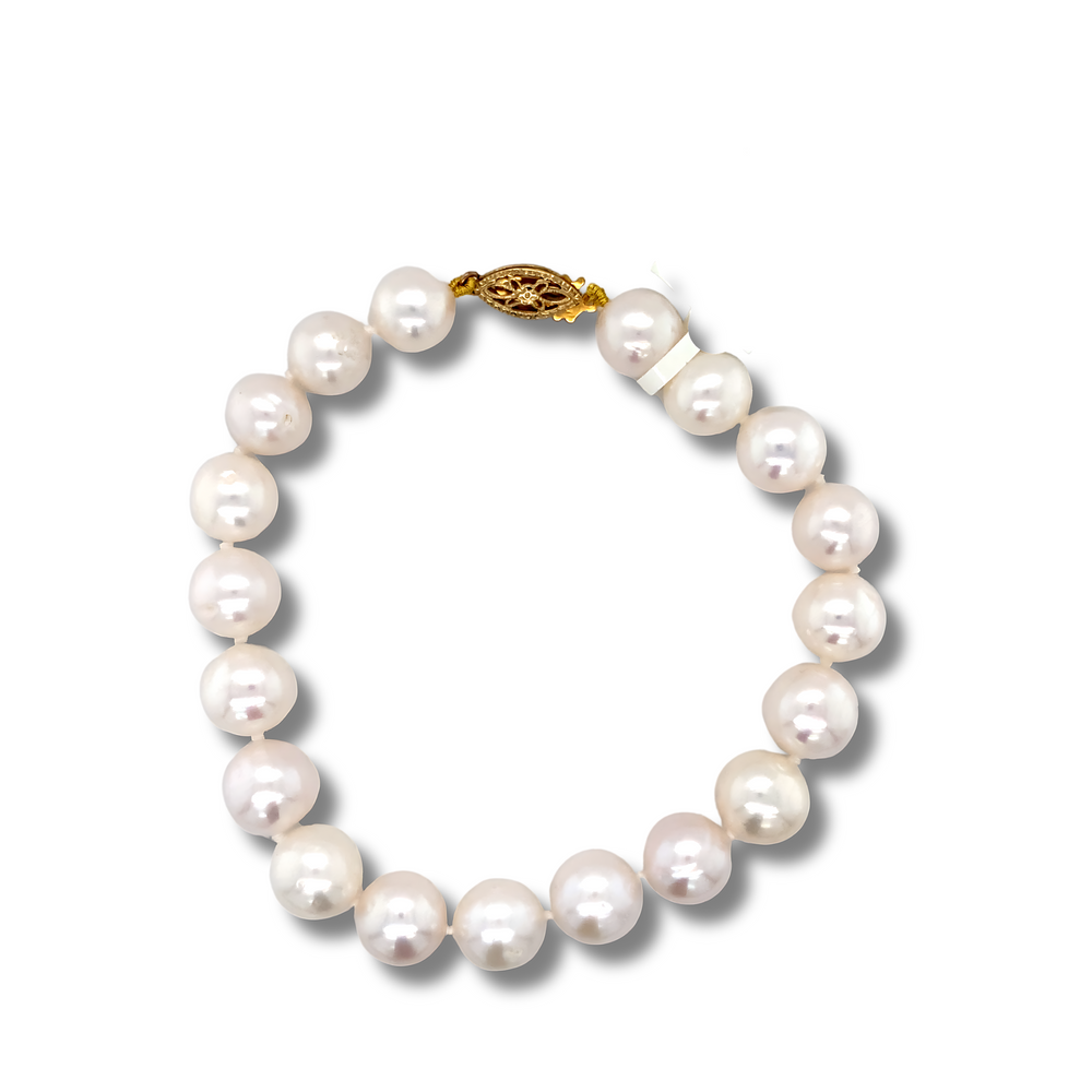 14kt Yellow Gold Akoya Pearl Bracelet