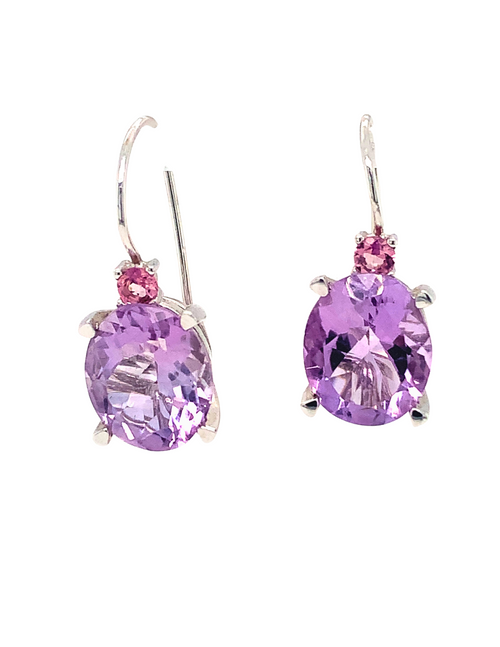 10kt White Gold Lilac Quartz Earrings