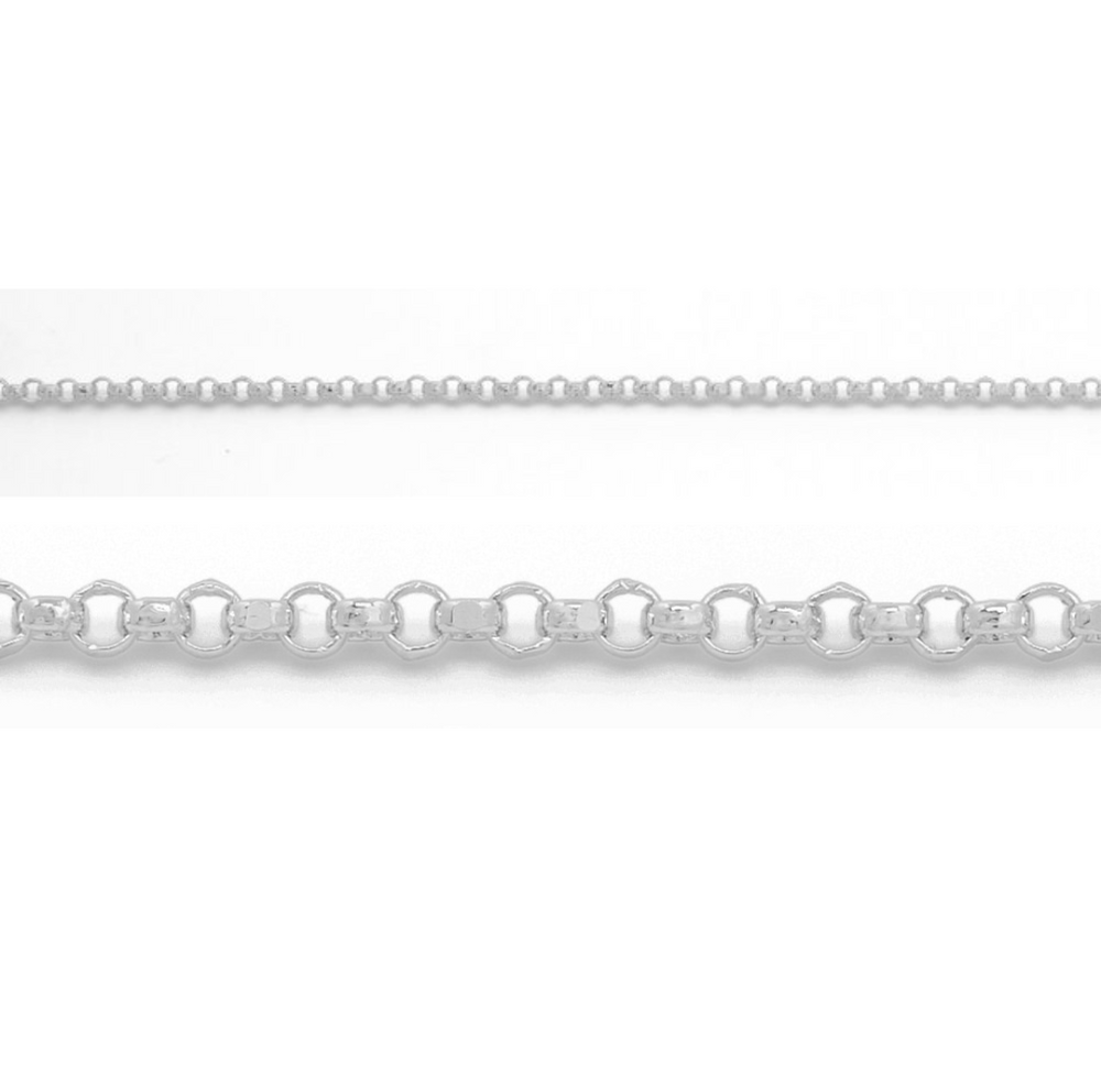 10kt White Gold 20'' Rolo Chain
