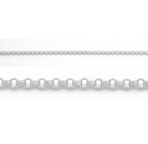 10kt White Gold 20'' Rolo Chain