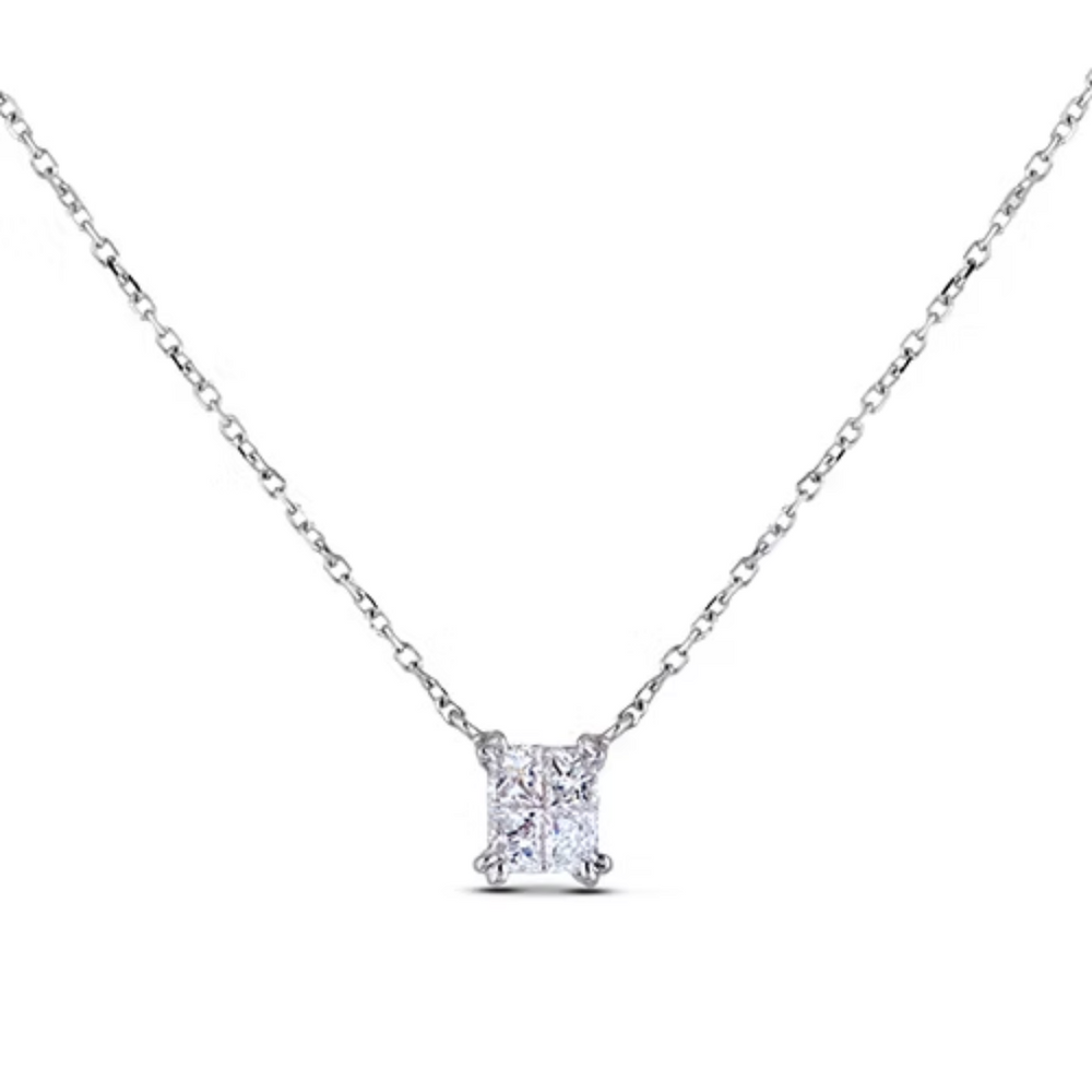10k White Gold .18ct Canadian Diamond Pendant