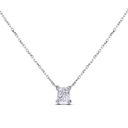 10k White Gold .18ct Canadian Diamond Pendant
