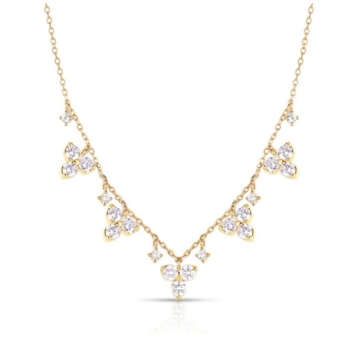 Vermeil plated Sterling Silver .63TW Lab Grown Fancy Necklace
