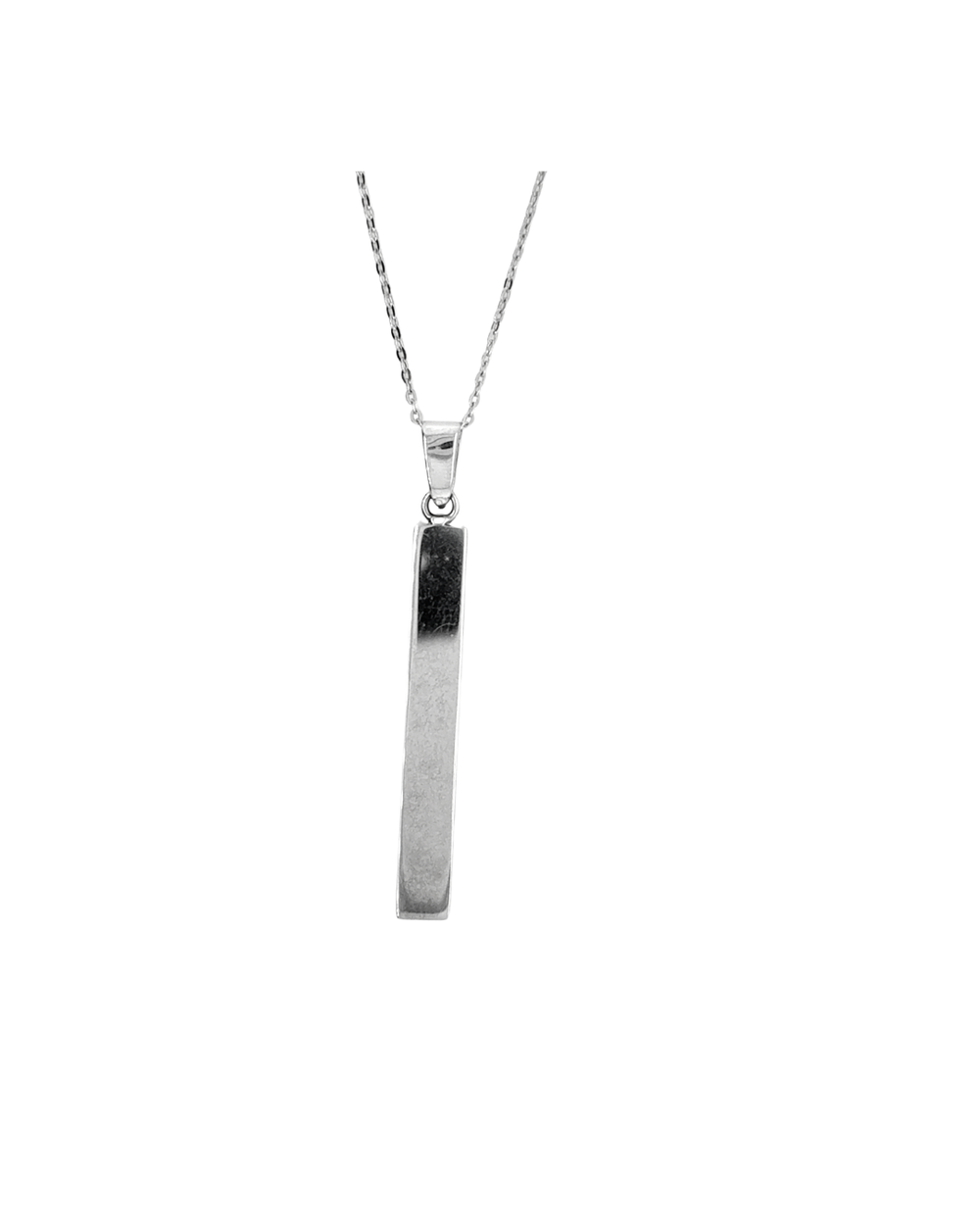 10kt White Gold Bar Charm