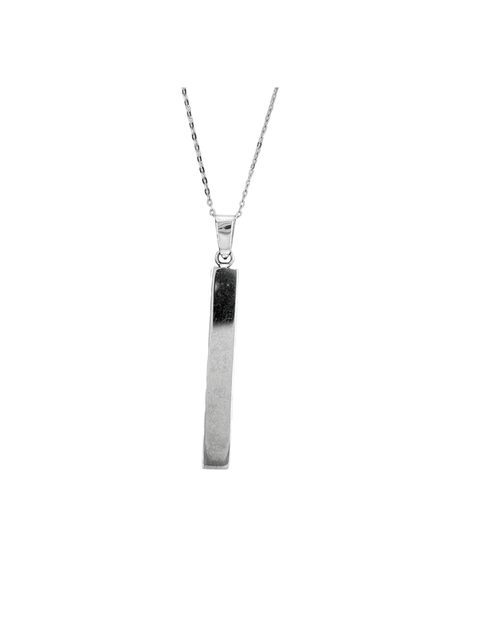 10kt White Gold Bar Charm
