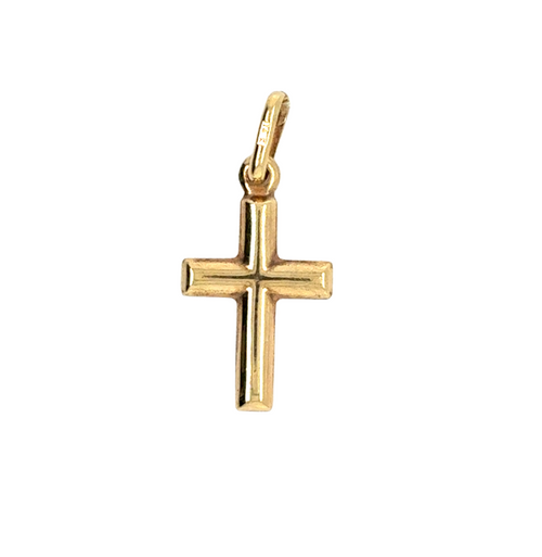 14kt Yellow Gold Cross Charm