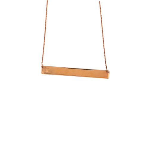 10kt Rose Gold Bar Necklace