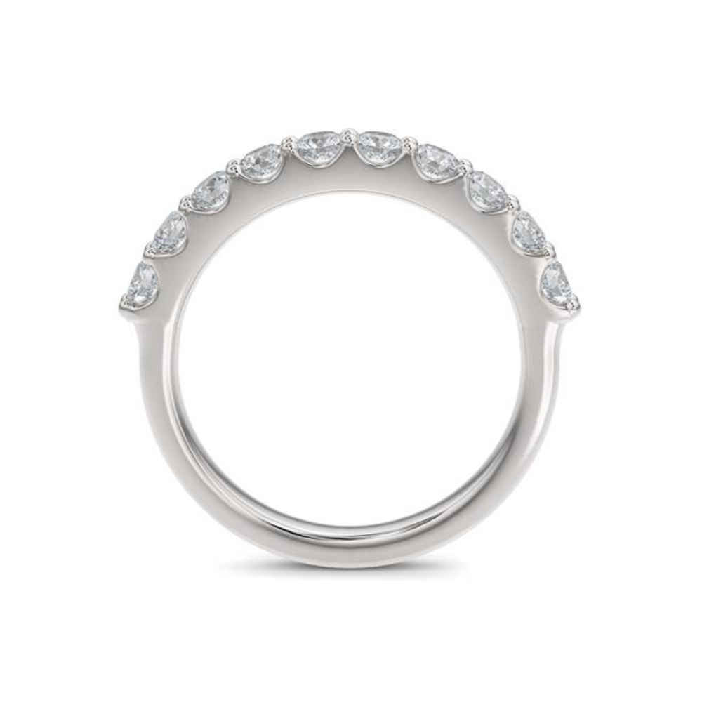 14KT White Gold 0.50ct Lab Diamond Half Eternity Band