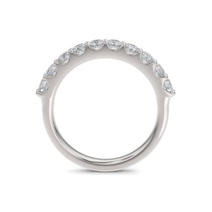 14KT White Gold 0.50ct Lab Diamond Half Eternity Band