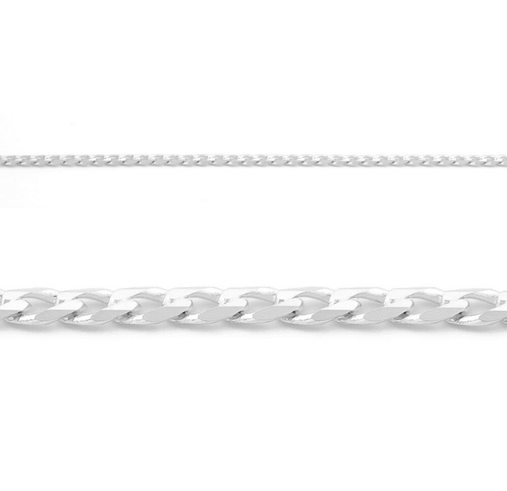 10kt White Gold 20'' Curb Chain