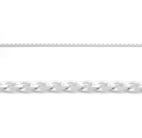 10kt White Gold 20'' Curb Chain