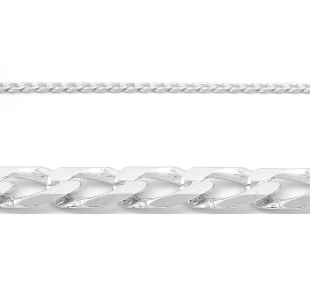 10kt White Gold 20'' Curb Chain