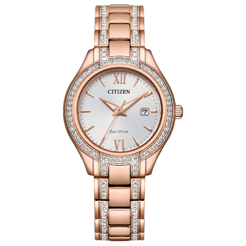 Citizen Silhouette Crystal Rose Tone Watch FE1233-52A