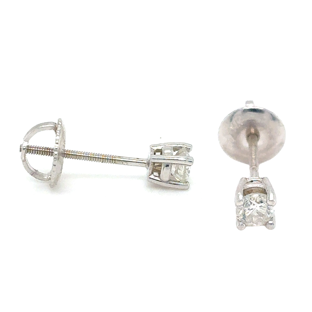 10kt White Gold .30ct Diamond Stud Earring