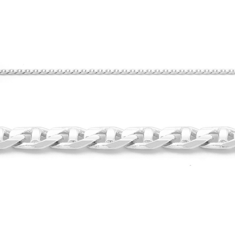 10kt White Gold 20'' Marine Chain