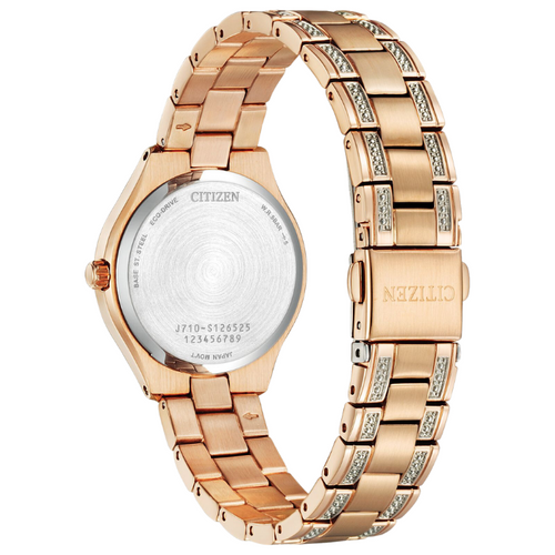 Citizen Silhouette Crystal Rose Tone Watch FE1233-52A