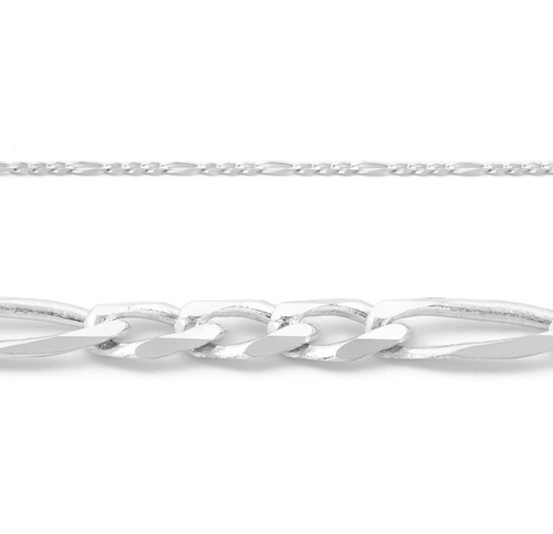 10kt White Gold 20'' Figaro Chain