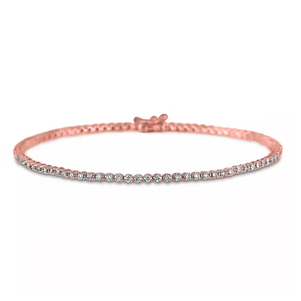 10k Rose Gold .72ct Canadian Diamond Tennis Bracelet