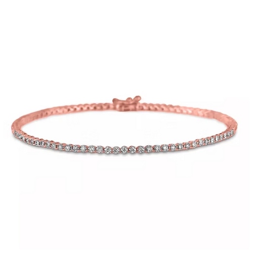10k Rose Gold .72ct Canadian Diamond Tennis Bracelet