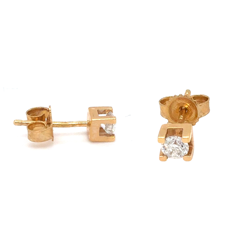 14kt Yellow Gold .25ct Diamond Stud Earring