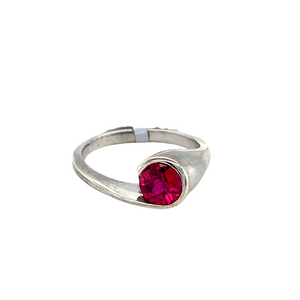 Sterling Silver Ring with Ruby