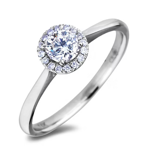 10k White Gold .18 + .10ct Canadian Diamond Ring