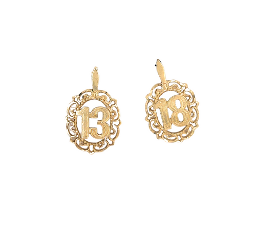 10kt Yellow Gold Number Charms