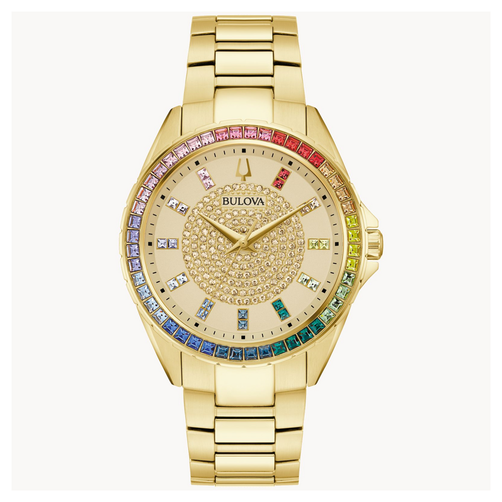 Bulova Gold-Tone 'Phantom' Crystal collection 97A179
