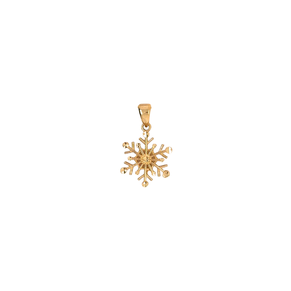 10kt Yellow Gold Snowflake Charm