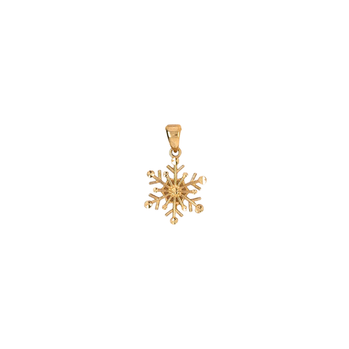 10kt Yellow Gold Snowflake Charm