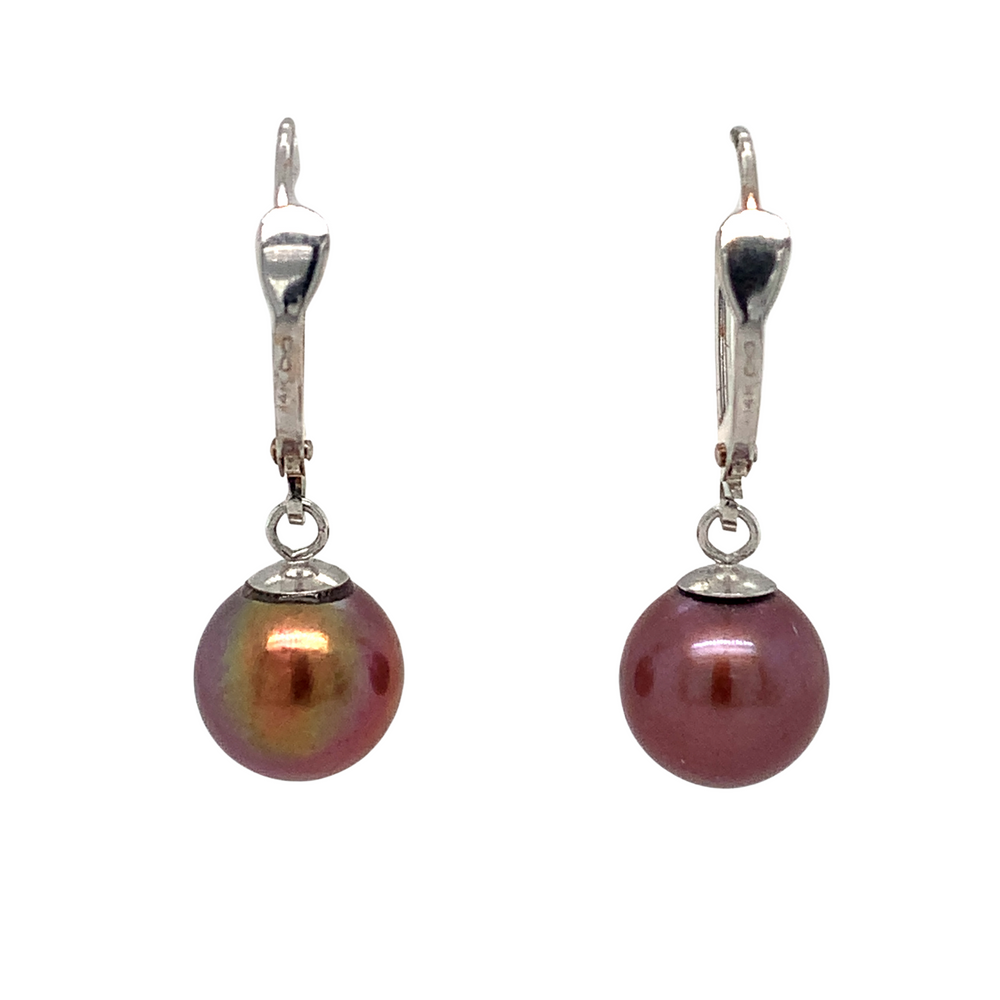 14kt White Gold Pearl Earrings