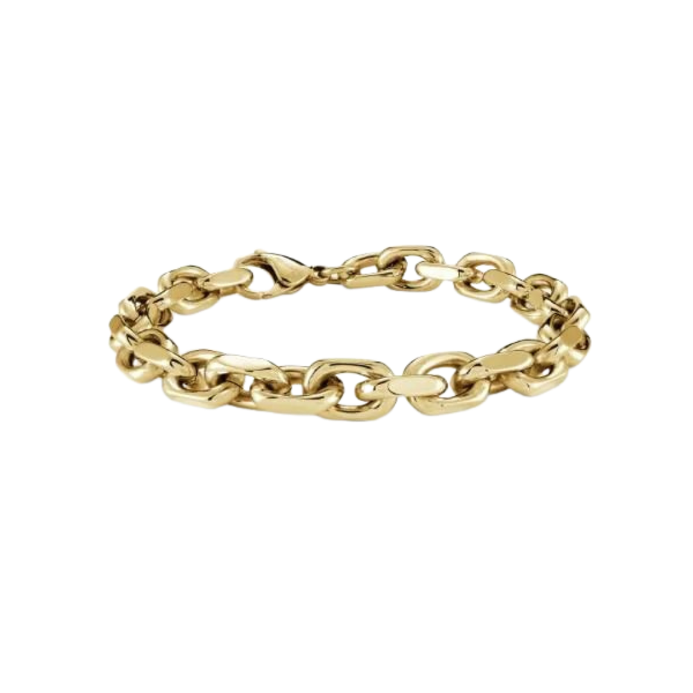 Italgem Stainless Steel Gold Plated Anchor Bracelet