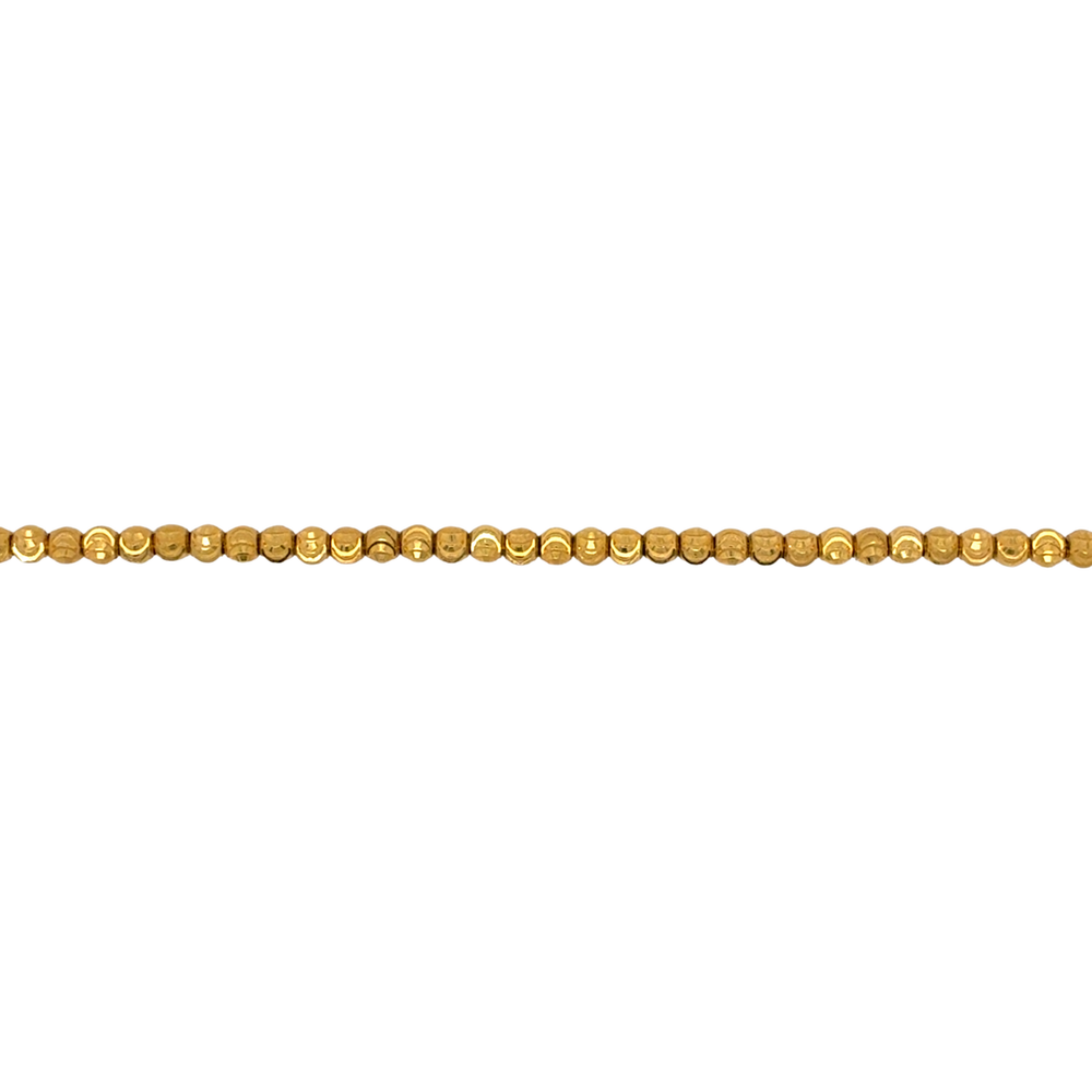 10kt Yellow Gold 2mm Bead Anklet