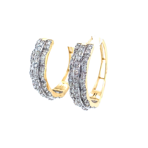 10kt Yellow Gold Diamond Earrings