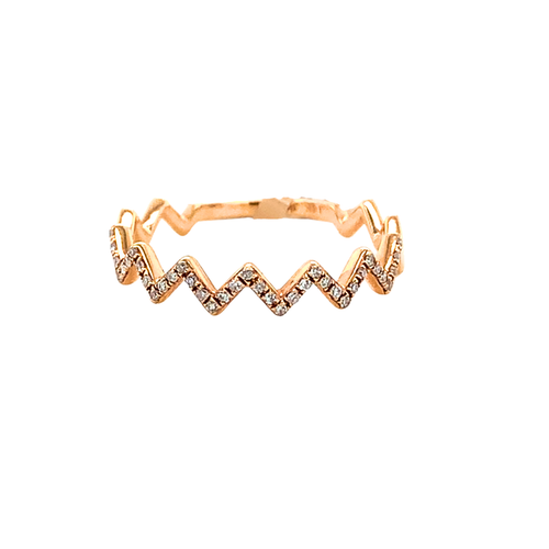 14kt Rose Gold Diamond Band