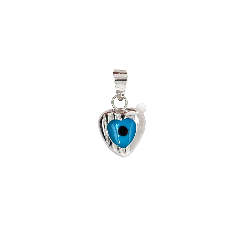 14kt White Gold Evil Eye Charm