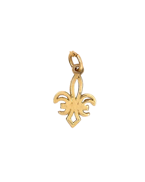 10kt Yellow Gold Fleur Di Lis Charm
