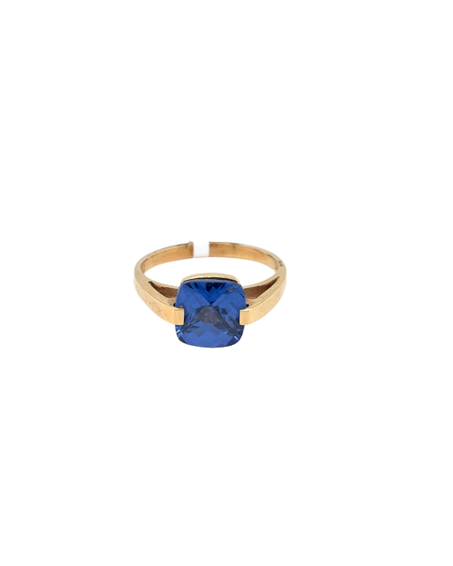 14kt Yellow Gold Synthetic Tanzanite Fancy Ring