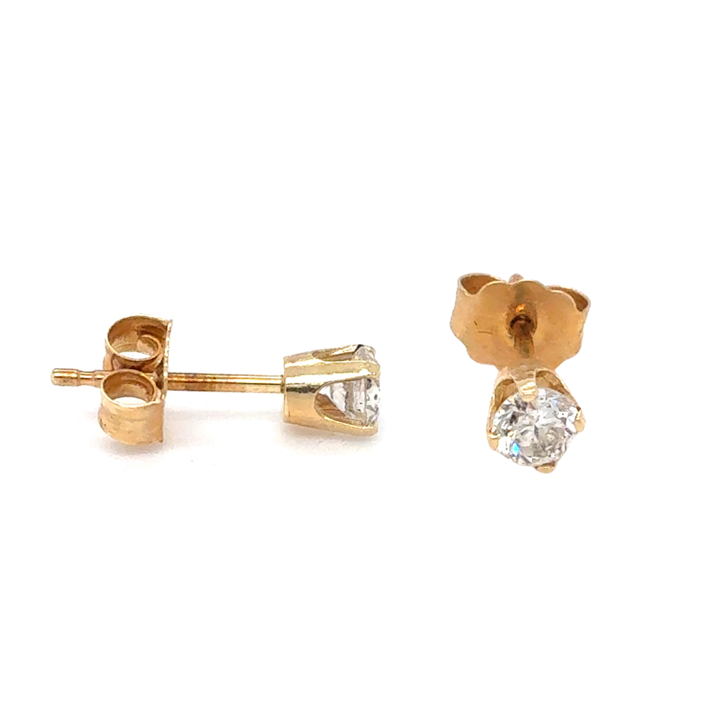 14kt Yellow Gold .30ct Diamond Stud Earring